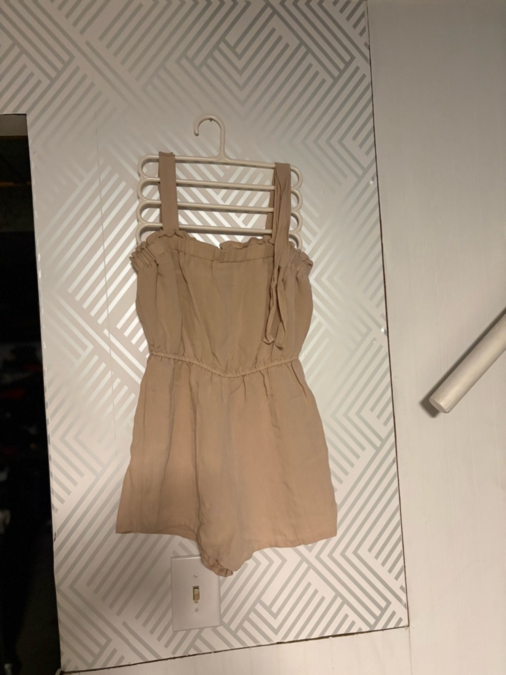 Sweet Wanderer Beige/Tan Romper Jumpsuit